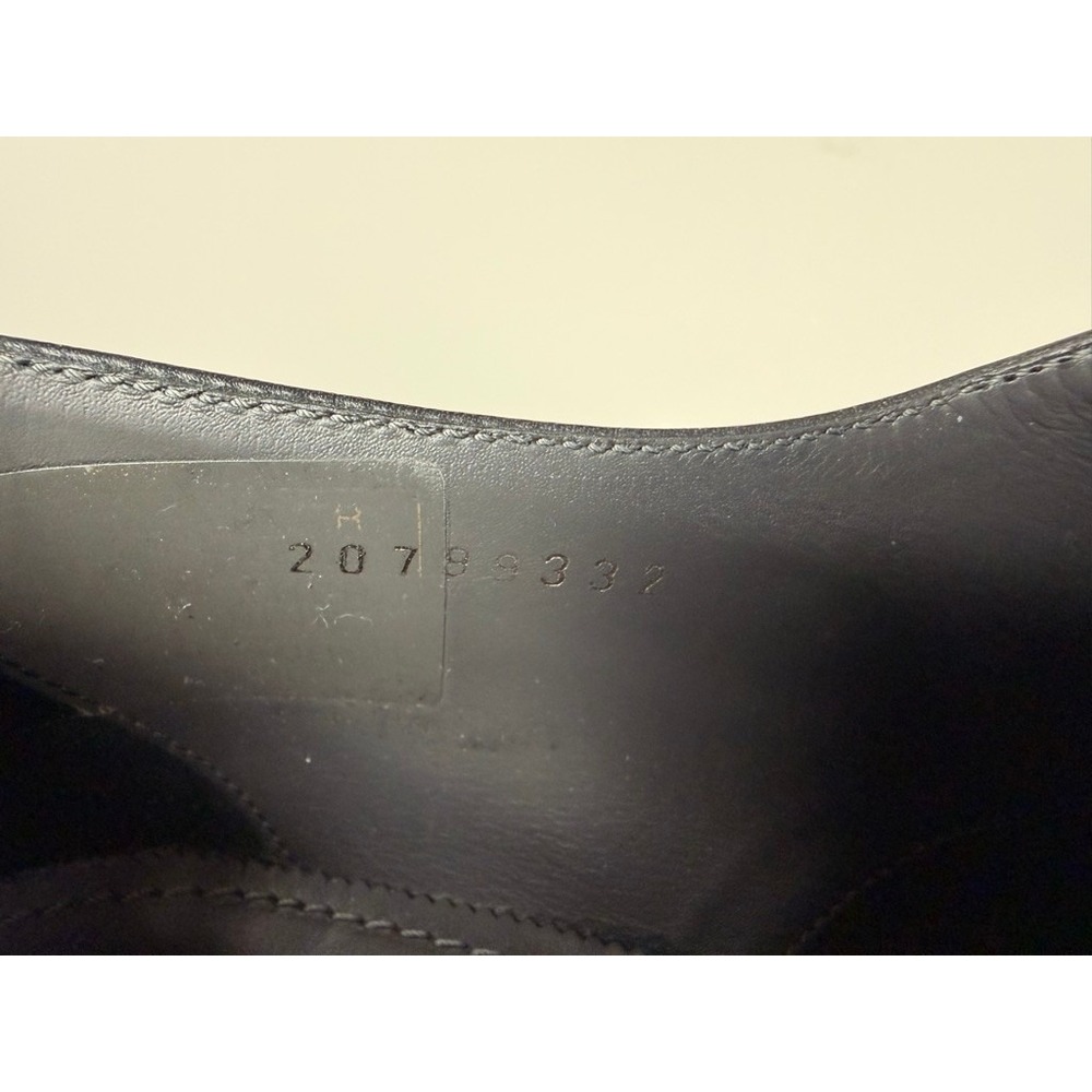 HUGO BOSS Mens Black Leather Cap Toe Oxford 10 Dress Shoes Made in Italy - Picture 8 of 12